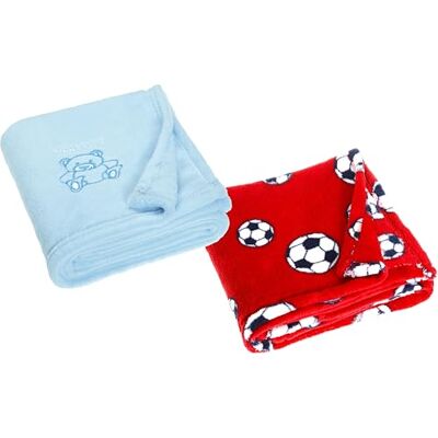 Playshoes Juego de 2 Mantas de Forro Polar para bebé, Extra Suave y cálida, versátil Playshoes Juego de 2 Mantas de Forro Polar para bebé, Extra Suave y cálida, versátil