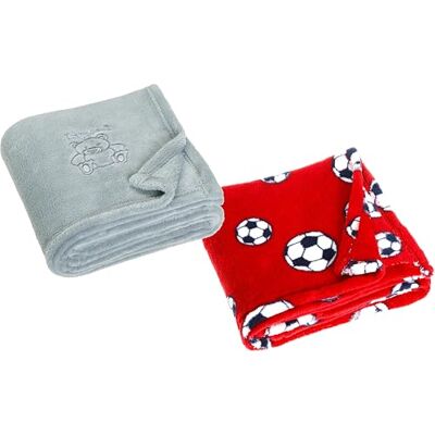 Playshoes Juego de 2 Mantas de Forro Polar para bebé, Extra Suave y cálida, versátil Playshoes Juego de 2 Mantas de Forro Polar para bebé, Extra Suave y cálida, versátil
