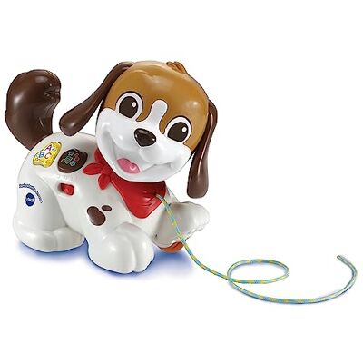 VTech -Baby Perrito Infantil Paseos y Aventuras, Juguete de Arrastre para niños +1 año, Perro Interactivo para Llevar de Paseo, Orejas móviles, Enseña primeras Palabras, Versión ESP VTech -Baby Perrito Infantil Paseos y Aventuras, Juguete de Arrastre para niños +1 año, Perro Interactivo para Llevar de Paseo, Orejas móviles, Enseña primeras Palabras, Versión ESP