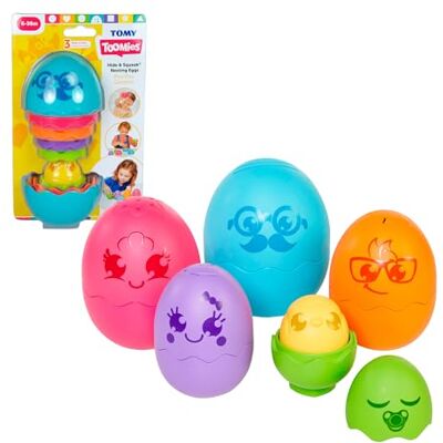 Bizak Huevos en el Nido, Toomies, Juguete de Baño con Huevos Apilables y Texturizados para Niños Desde 12 Meses (30693080) Bizak Huevos en el Nido, Toomies, Juguete de Baño con Huevos Apilables y Texturizados para Niños Desde 12 Meses (30693080)