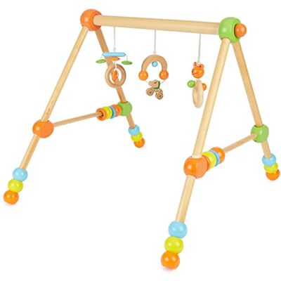 Bieco Gimnasio de Madera para Bebés - Altura Ajustable - Juguete de Desarrollo Bieco Gimnasio de Madera para Bebés - Altura Ajustable - Juguete de Desarrollo