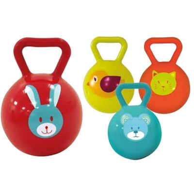 LUDI Juego de 2 bolas de sonajero para bebé, juguetes sensoriales suaves con sonajero, superficie texturizada y animales, promueve la motricidad y la dentición, a partir de 3 meses LUDI Juego de 2 bolas de sonajero para bebé, juguetes sensoriales suaves con sonajero, superficie texturizada y animales, promueve la motricidad y la dentición, a partir de 3 meses