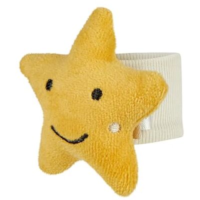 Sterntaler Sonajero con forma de estrella, juguete para las manos, puños elásticos, fácil de poner, sonajero para jugar y agarrar, 7,5 × 7,5 × 3 cm, amarillo mate Sterntaler Sonajero con forma de estrella, juguete para las manos, puños elásticos, fácil de poner, sonajero para jugar y agarrar, 7,5 × 7,5 × 3 cm, amarillo mate