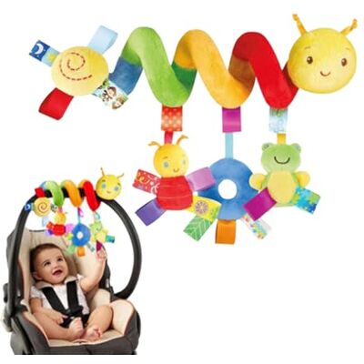 deegbbyi Juguetes para Cochecito de Bebé, Juguetes Colgantes en Espiral Juguete en Espiral de Oruga, Juguete Sensoriales Activos para Cochecitos, Cunas y Asientos de Coche deegbbyi Juguetes para Cochecito de Bebé, Juguetes Colgantes en Espiral Juguete en Espiral de Oruga, Juguete Sensoriales Activos para Cochecitos, Cunas y Asientos de Coche