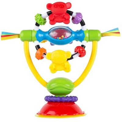 Playgro Sonajero Ventosa, Para Mesas y Tronas, Sin BPA, Desde los 6 Meses, High Chair Spinning Toy, Amarillo/Rojo, 40121 Playgro Sonajero Ventosa, Para Mesas y Tronas, Sin BPA, Desde los 6 Meses, High Chair Spinning Toy, Amarillo/Rojo, 40121