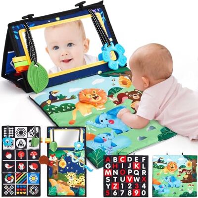 hahaland Tummy Time Bebe Juguetes Montessori 0 3 6 Meses Espejo Bebe Juguetes Educativos Recien Nacido, Libro Sensorial Plegable, Blanco y Negro, Regalo Bebe 0 a 6 Meses hahaland Tummy Time Bebe Juguetes Montessori 0 3 6 Meses Espejo Bebe Juguetes Educativos Recien Nacido, Libro Sensorial Plegable, Blanco y Negro, Regalo Bebe 0 a 6 Meses