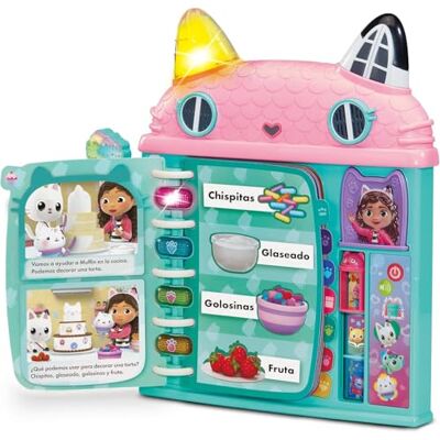 VTech Gat-Censor Libro de Descubrimientos La Casa de Muñecas de Gabby, Juguetes Electrónicos +3 Años, 14 Páginas, Voz Original, Botones Luminosos, Ascensor y Juegos Educativos, Versión ESP VTech Gat-Censor Libro de Descubrimientos La Casa de Muñecas de Gabby, Juguetes Electrónicos +3 Años, 14 Páginas, Voz Original, Botones Luminosos, Ascensor y Juegos Educativos, Versión ESP