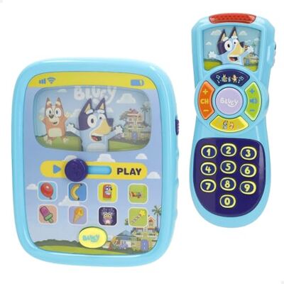 ColorBaby Bluey Set Tablet y Mando interactivos, Sonidos y melodías, Emite luz, Pilas Incluidas, Juguetes de bebé, Juguete Primera Infancia, Regalos bebés 6 Meses () ColorBaby Bluey Set Tablet y Mando interactivos, Sonidos y melodías, Emite luz, Pilas Incluidas, Juguetes de bebé, Juguete Primera Infancia, Regalos bebés 6 Meses ()
