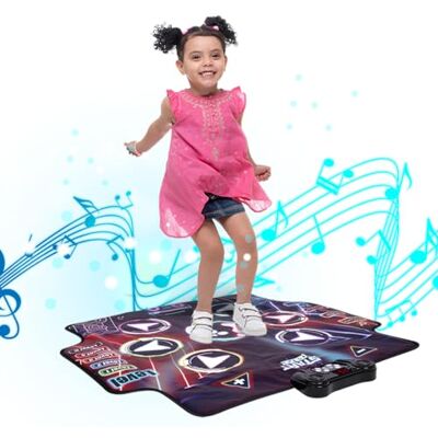 NK Alfombra de Baile para Niños +5 Años y Adultos con Bluetooth 5.0 Tapete Musical LED con 7 Modos de Juego, Regalo Cumpleaños Navidad, Base Antidelizante y Altavoz con Volumen Ajustable (100x89cm) NK Alfombra de Baile para Niños +5 Años y Adultos con Bluetooth 5.0 Tapete Musical LED con 7 Modos de Juego, Regalo Cumpleaños Navidad, Base Antidelizante y Altavoz con Volumen Ajustable (100x89cm)
