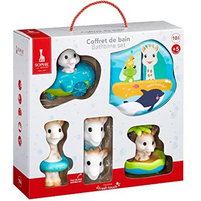 Set de Regalo para Bebé Sophie la girafe - Juguetes de baño y libro multicolor Set de Regalo para Bebé Sophie la girafe - Juguetes de baño y libro multicolor