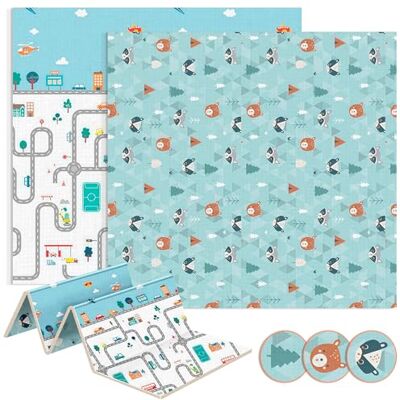 JUPPLIES Alfombra Bebe Acolchada Plegable 195x175cm y 1cm Grosor Tapete de Actividades para Bebe Plegable Alfombra Infantil para Juegos Reversible y Antideslizante Colchoneta de Juegos JUPPLIES Alfombra Bebe Acolchada Plegable 195x175cm y 1cm Grosor Tapete de Actividades para Bebe Plegable Alfombra Infantil para Juegos Reversible y Antideslizante Colchoneta de Juegos