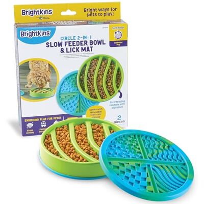 Learning Resources Brightkins Comedero Lento Redondo & Tapete – Bol antiglotón 2-en-1 Learning Resources Brightkins Comedero Lento Redondo & Tapete – Bol antiglotón 2-en-1
