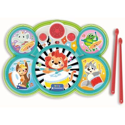 Clementoni Baby – Batería de Animales, Instrumento Musical electrónico a Partir de 18 Meses, 10 Bases Musicales y Sonidos realistas, desarrolla coordinación y Creatividad, Clementoni Baby – Batería de Animales, Instrumento Musical electrónico a Partir de 18 Meses, 10 Bases Musicales y Sonidos realistas, desarrolla coordinación y Creatividad,