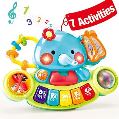hahaland Piano Bebe Juguetes Bebes 3 6 12 Meses, Musical Juguete Montessori Piano de Actividades con Luces y Sonidos, Teclado Montessori Educativo, Regalo Bebe 1 año Niños Niñas hahaland Piano Bebe Juguetes Bebes 3 6 12 Meses, Musical Juguete Montessori Piano de Actividades con Luces y Sonidos, Teclado Montessori Educativo, Regalo Bebe 1 año Niños Niñas