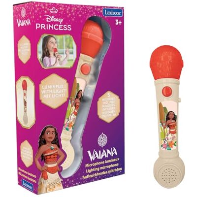 LEXIBOOK , Vaiana Micrófono Luminoso, LEXIBOOK , Vaiana Micrófono Luminoso,
