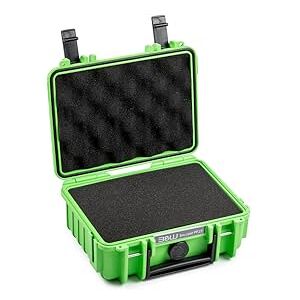 B&W Maletín de Transporte para Exteriores, Tipo 500, Color Verde, con Espuma de Cubo, Impermeable según certificación IP67, Resistente al Polvo, irrompible e Indestructible B&W Maletín de Transporte para Exteriores, Tipo 500, Color Verde, con Espuma de Cubo, Impermeable según certificación IP67, Resistente al Polvo, irrompible e Indestructible