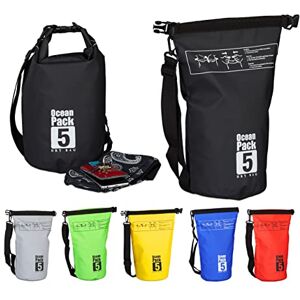 Relaxdays Bolsa Estanca 5L Ligera, PVC, Negro, 38 x 20 x 0,5 cm Relaxdays Bolsa Estanca 5L Ligera, PVC, Negro, 38 x 20 x 0,5 cm