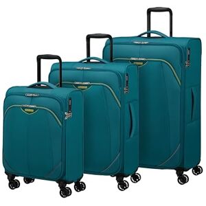 American Tourister Poproll Juego de 3 Maletas Blandas (Equipaje de Mano, Mediana, Grande), Ligero Verde (Teal) American Tourister Poproll Juego de 3 Maletas Blandas (Equipaje de Mano, Mediana, Grande), Ligero Verde (Teal)
