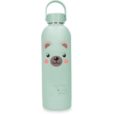 MOVOM Enjoy My Little Teddy Botella de Acero Inoxidable Verde con Capacidad para 500ml y Medidas 7 x 23 cms Acero Inoxidable MOVOM Enjoy My Little Teddy Botella de Acero Inoxidable Verde con Capacidad para 500ml y Medidas 7 x 23 cms Acero Inoxidable