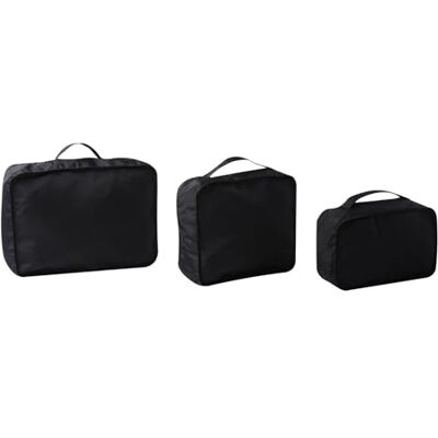 TOTTO Pack 6 Bolsas Organizadoras Maleta, 3 Bolsas para Maleta en Malla y 3 Bolsas para Maleta en Tela Opaca, para Organizar Maleta de Viaje, Resistentes y Duraderas, Fácil de Limpiar, Color Negro TOTTO Pack 6 Bolsas Organizadoras Maleta, 3 Bolsas para Maleta en Malla y 3 Bolsas para Maleta en Tela Opaca, para Organizar Maleta de Viaje, Resistentes y Duraderas, Fácil de Limpiar, Color Negro