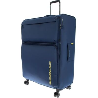Mandarina Duck Zephyr Carrito XL EXP, Vestir Azul, Trolley XL espandibile en Tessuto morbido ad Effetto 3D Mandarina Duck Zephyr Carrito XL EXP, Vestir Azul, Trolley XL espandibile en Tessuto morbido ad Effetto 3D