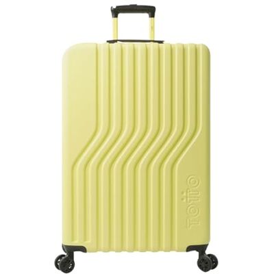 TOTTO Maleta Rígida Grande, Modelo Nomad L, 47 x 65 x 28 cm, Capacidad 85 L, Resistente a Impactos, Ruedas Dobles 360º, Manija Telescópica, Correas Internas, Candado 3 Dígitos, Color Yellow Iris TOTTO Maleta Rígida Grande, Modelo Nomad L, 47 x 65 x 28 cm, Capacidad 85 L, Resistente a Impactos, Ruedas Dobles 360º, Manija Telescópica, Correas Internas, Candado 3 Dígitos, Color Yellow Iris