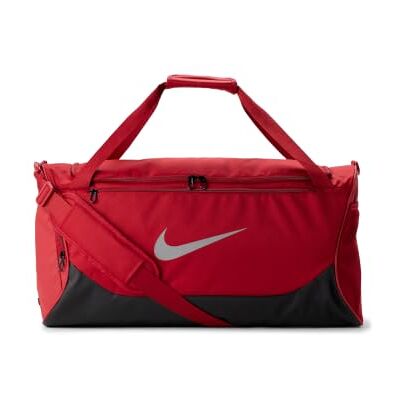 Nike Hombre Brsla M – X Duffel, Rojo/Negro/Reflect Silver, Talla única Nike Hombre Brsla M – X Duffel, Rojo/Negro/Reflect Silver, Talla única