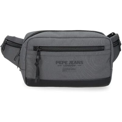 Pepe Jeans Waltford Riñonera Gris 21x12,5x5 cms Poliéster con Detalles en Piel Sintética by Joumma Bags Pepe Jeans Waltford Riñonera Gris 21x12,5x5 cms Poliéster con Detalles en Piel Sintética by Joumma Bags