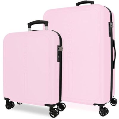 Reebok Valley Juego de Maletas Rosa 55/65 cms Rígido ABS 93 L 5,65 kgs Equipaje de Mano Reebok Valley Juego de Maletas Rosa 55/65 cms Rígido ABS 93 L 5,65 kgs Equipaje de Mano