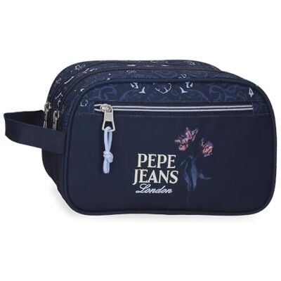 Pepe Jeans Lenay Neceser Dos Compartimentos Adaptable Marino 26x16x12 cm Poliéster 4,99L by Joumma Bags Pepe Jeans Lenay Neceser Dos Compartimentos Adaptable Marino 26x16x12 cm Poliéster 4,99L by Joumma Bags
