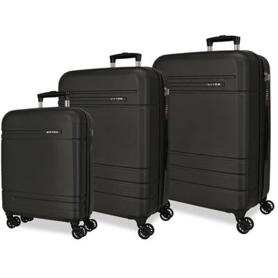 MOVOM Joumma Galaxy Juego de Maletas Negro 55/68/78 cm Rígida ABS Candado de combinación Integrado 221L 11,4kg 4 Ruedas Dobles Extensible Equipaje de Mano MOVOM Joumma Galaxy Juego de Maletas Negro 55/68/78 cm Rígida ABS Candado de combinación Integrado 221L 11,4kg 4 Ruedas Dobles Extensible Equipaje de Mano