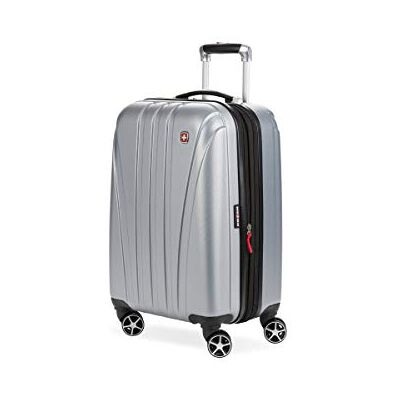 SwissGear 7585 Maleta rígida, expandible, con Ruedas giratorias, Plateado, Carry-On 19-Inch SwissGear 7585 Maleta rígida, expandible, con Ruedas giratorias, Plateado, Carry-On 19-Inch