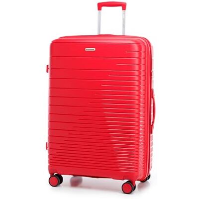 WITTCHEN Juego de 3 Maletas Trolley de Polipropileno Juego de Maletas de Mano Asa telescópica Cuatro Ruedas giratorias Cerradura de combinación TSA Fuerta Line Rojo WITTCHEN Juego de 3 Maletas Trolley de Polipropileno Juego de Maletas de Mano Asa telescópica Cuatro Ruedas giratorias Cerradura de combinación TSA Fuerta Line Rojo