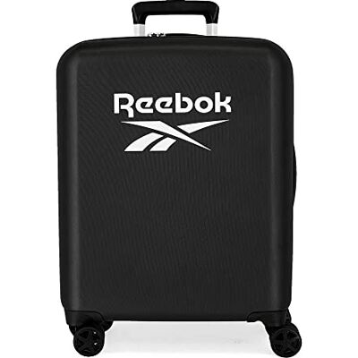 Reebok Roxbury Maleta de Cabina, Negro, Rígida, 4 Ruedas Dobles Reebok Roxbury Maleta de Cabina, Negro, Rígida, 4 Ruedas Dobles