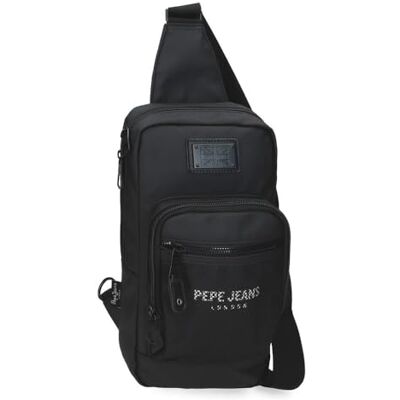Pepe Jeans Durham Riñonera Negro 21x12,5x5 cms Poliéster con detalles en Piel Sintética by Joumma Bags Pepe Jeans Durham Riñonera Negro 21x12,5x5 cms Poliéster con detalles en Piel Sintética by Joumma Bags
