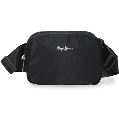 Pepe Jeans Naia Riñonera Negro 19x13x5,5 cms Poliéster y PU by Joumma Bags Pepe Jeans Naia Riñonera Negro 19x13x5,5 cms Poliéster y PU by Joumma Bags