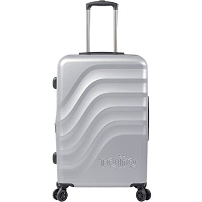 TOTTO Maleta Rígida Mediana, Modelo Bazy+, 43.5 x 69 x 26 cm, Capacidad 64 L, Expandible, Alta Resistencia a Impactos, Ruedas 360º, Manija Telescópica, Correas Internas, Candado TSA, Color Gris TOTTO Maleta Rígida Mediana, Modelo Bazy+, 43.5 x 69 x 26 cm, Capacidad 64 L, Expandible, Alta Resistencia a Impactos, Ruedas 360º, Manija Telescópica, Correas Internas, Candado TSA, Color Gris