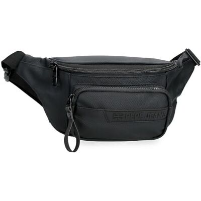 Pepe Jeans Dorking Riñonera Negro 30x13x5 cms Poliéster con Detalles en Piel Sintética by Joumma Bags Pepe Jeans Dorking Riñonera Negro 30x13x5 cms Poliéster con Detalles en Piel Sintética by Joumma Bags