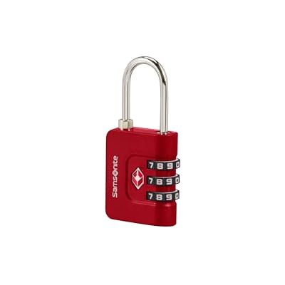 Samsonite TA Revolution Candado de Combinación TSA con Código de 3 Dígitos, Candado de Equipaje Seguro para Maletas y Bolsas, Candado para Maleta, Rojo Samsonite TA Revolution Candado de Combinación TSA con Código de 3 Dígitos, Candado de Equipaje Seguro para Maletas y Bolsas, Candado para Maleta, Rojo