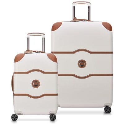 DELSEY PARIS Maleta Chatelet 24 Pulgadas Spinner Trolley, Blanco champán, 2 Piece Set 21/28, Equipaje Duro Chatelet con Ruedas giratorias DELSEY PARIS Maleta Chatelet 24 Pulgadas Spinner Trolley, Blanco champán, 2 Piece Set 21/28, Equipaje Duro Chatelet con Ruedas giratorias