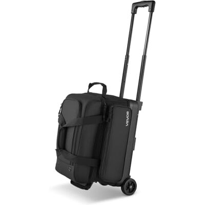 VEVOR Bolsa para 2 Bolas de Bolos con Ruedas Dobles, Compartimento Separado para Zapatos hasta Talla 16 EE. UU. y Bolsillo Extragrande para Accesorios, Asa Retráctil hasta 105 cm, Color Negro VEVOR Bolsa para 2 Bolas de Bolos con Ruedas Dobles, Compartimento Separado para Zapatos hasta Talla 16 EE. UU. y Bolsillo Extragrande para Accesorios, Asa Retráctil hasta 105 cm, Color Negro