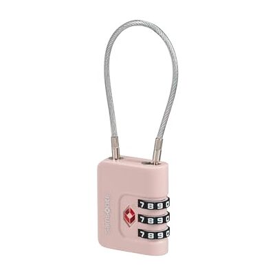 Samsonite TA Revolution Candado de Cable TSA con Combinación de 3 Dígitos, Candado de Equipaje Seguro para Maletas y Bolsas, Rosa (Rose) Samsonite TA Revolution Candado de Cable TSA con Combinación de 3 Dígitos, Candado de Equipaje Seguro para Maletas y Bolsas, Rosa (Rose)
