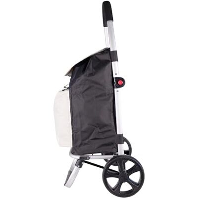 Cofan Carro de la compra plegable con 2 ruedas Material: aluminio Bolsa de 43 litros Bolsillo para congelados Negro y beige/Negro y granate (Negro y Beige, 43 Litros) Cofan Carro de la compra plegable con 2 ruedas Material: aluminio Bolsa de 43 litros Bolsillo para congelados Negro y beige/Negro y granate (Negro y Beige, 43 Litros)