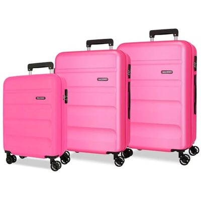 ROLL ROAD Flex Juego de Maletas Rosa 55/65/75 cms Rígido 9,4 kgs Cierre de combinación Lateral ABS 9,4 kgs 188L Equipaje de Mano ROLL ROAD Flex Juego de Maletas Rosa 55/65/75 cms Rígido 9,4 kgs Cierre de combinación Lateral ABS 9,4 kgs 188L Equipaje de Mano