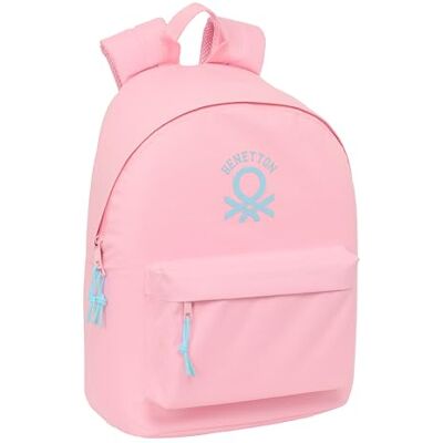 Safta BENETTON BASICS ROSA PASTEL Mochila Juvenil para Portátil 14.1", Ideal para Jóvenes de Diferentes Edades, Cómoda y Versátil, Calidad y Resistencia, 31x16x41 cm Safta BENETTON BASICS ROSA PASTEL Mochila Juvenil para Portátil 14.1", Ideal para Jóvenes de Diferentes Edades, Cómoda y Versátil, Calidad y Resistencia, 31x16x41 cm