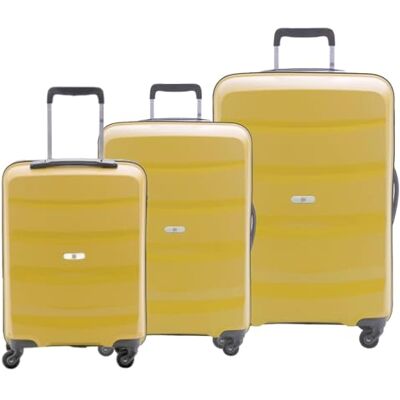BIBA Maleta de Viaje Tipo Trolley, Maleta Mediana Carri G CR24, Asa Trolley, Cierre con Cremallera, PP Polipropileno, Color Amarillo BIBA Maleta de Viaje Tipo Trolley, Maleta Mediana Carri G CR24, Asa Trolley, Cierre con Cremallera, PP Polipropileno, Color Amarillo