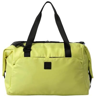 TOTTO Bolsa de Viaje, Modelo Weekender M, Bolsa Gimnasio, Capacidad 20L, 3 Compartimentos, Bolsillo PC, Argolla para Candado en Cremallera, Asa para Hombro, Correa para Maleta, Color Yellow Iris TOTTO Bolsa de Viaje, Modelo Weekender M, Bolsa Gimnasio, Capacidad 20L, 3 Compartimentos, Bolsillo PC, Argolla para Candado en Cremallera, Asa para Hombro, Correa para Maleta, Color Yellow Iris