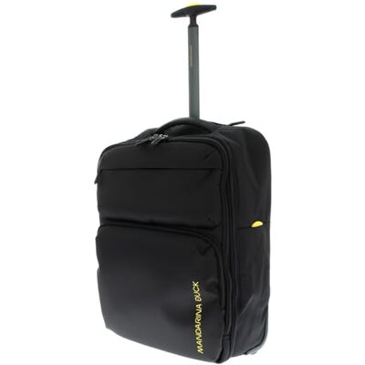Mandarina Duck Zephyr Mochila con Ruedas, Negro, 54 Centimeters x 20 Centimeters x 37 Centimeters, Trolley a Due ruote in Tessuto morbido ad Effetto 3D Mandarina Duck Zephyr Mochila con Ruedas, Negro, 54 Centimeters x 20 Centimeters x 37 Centimeters, Trolley a Due ruote in Tessuto morbido ad Effetto 3D