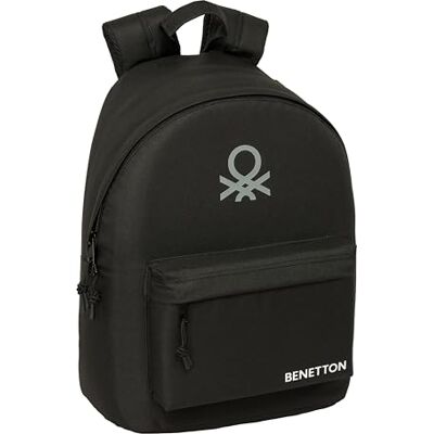 Safta BENETTON BASICS NEGRO Mochila Juvenil para Portátil 14.1", Ideal para Jóvenes de Diferentes Edades, Cómoda y Versátil, Calidad y Resistencia, 31x16x41 cm Safta BENETTON BASICS NEGRO Mochila Juvenil para Portátil 14.1", Ideal para Jóvenes de Diferentes Edades, Cómoda y Versátil, Calidad y Resistencia, 31x16x41 cm