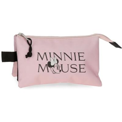 Disney Joumma Minnie Heads Estuche Triple Rosa 22x12x5 cms Poliéster 1,32L Disney Joumma Minnie Heads Estuche Triple Rosa 22x12x5 cms Poliéster 1,32L